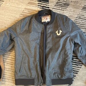 True Religion Gray Bomber Jacket-Size 2XL